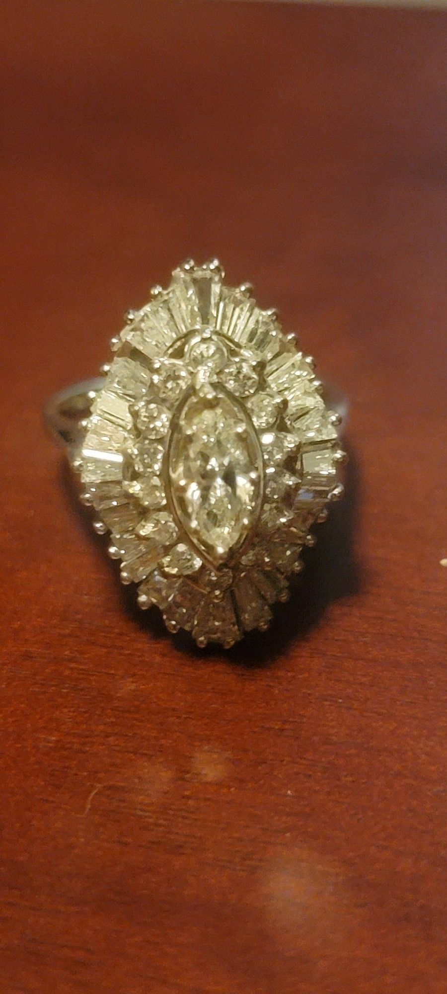 Diamond Cluster Ring Real Diamonds Not  Lab Grown