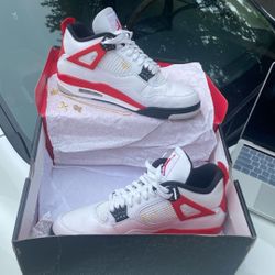 Red Cement Air Jordan Retro 4’s And $500 Worth Of Gold.