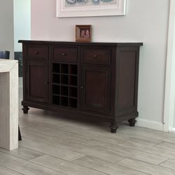 Buffet Server With Wine Rack