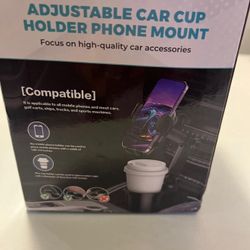 Adjustable Car Cup Holder Phone Mount 