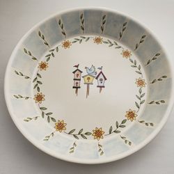 Russ Birdhouse Pie Plate NEW