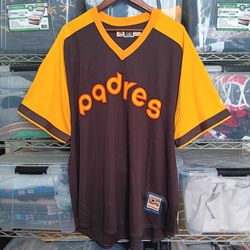 San Diego Padres Majestic Men's Brown Alternate Cooperstown Cool Base Jersey 2XL