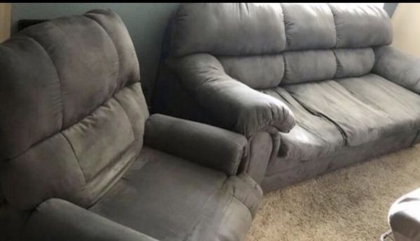 Gray Microfiber Couch And Matching Recliner For In Highlands Gray Microfiber Couch And Matching Recliner For In Highlands Ranch Co Offerup