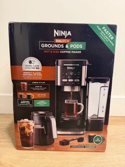 NEW!! Ninja - DualBrew Hot & Iced Coffee Maker, Single-Serve, compatible with K-Cups & 12-Cup Drip Coffee Maker - Stainless Steel