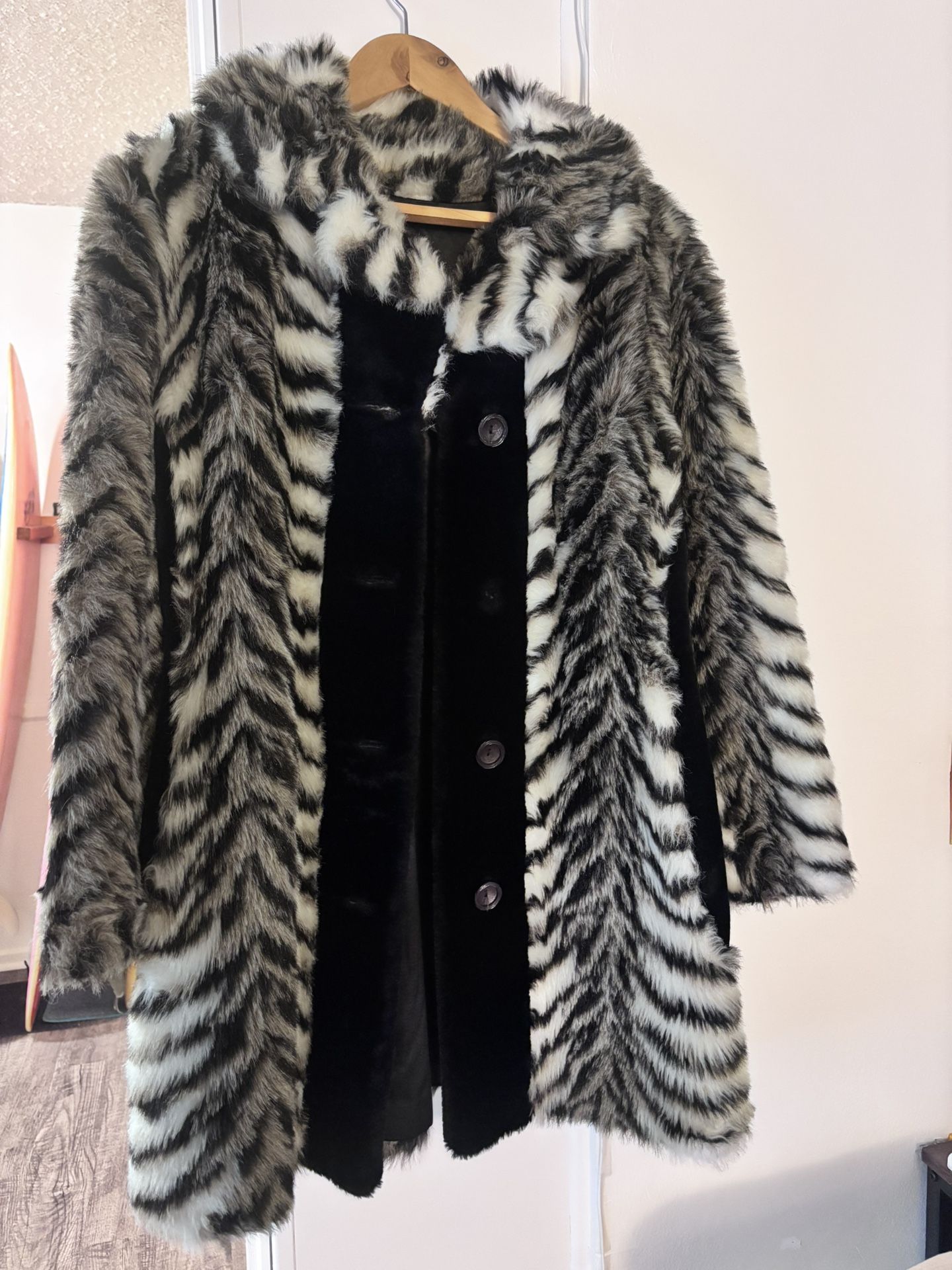 Vintage Faux Fur Coat-made In Canada