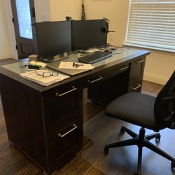Executive Desk & Back Desk With hutch