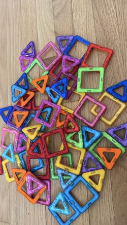 Magnetic Blocks Tough Tiles Toys for 3+ Year Old Boys and Girls Learning by Playing Games for Toddlers  Learning by Playing 65 pieces Set