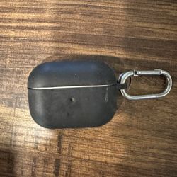 Apple AirPods Charging Case + Black Silicone Cover with Carabiner – Case Only