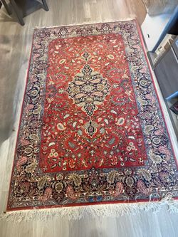 Antique Hand woven Kashan Persian rug