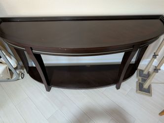 Cherry wood entry table