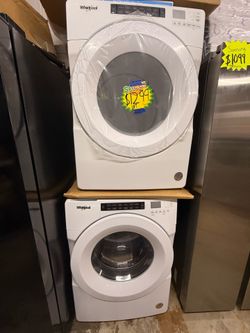 New White Whirlpool Washer and Dryer (Financed!)