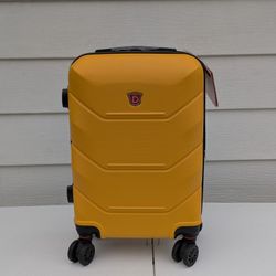 DUKAP Zonix 20" Hardside Carry-On Suitcase, Mustard 