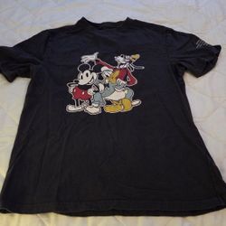 Disney American Eagle AE Men's Mickey Donald Goofy T Shirt Gray Medium M