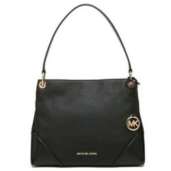 Michael Kors Nicole Shoulder Tote Black Leather NWB