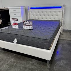 New Queen Bed Frame With Mattress
