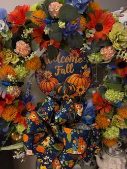 Welcome Fall Handmade 24”  Wreath