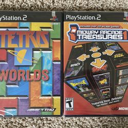 PlayStation 2- Games- Tetris Worlds & Midway Arcade Treasures 1