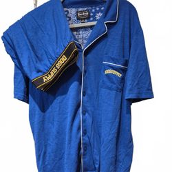 Dogg Supply by Snoop Dogg Men's Notch Collar Shirt and Shorts L Pajama 2-Piece