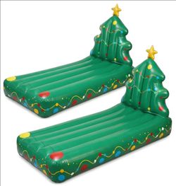 2 Pack 71x40 Inch Christmas Tree Inflatable Mattress Bed