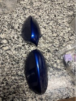 BMW e9x mirror caps Montego blue