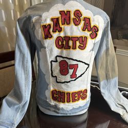 Kc #87 Custom Painted Denim Jacket 