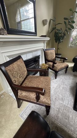 Pair Of Solid Accent Chairs