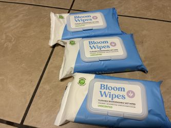 Bloom flushable wet wipes