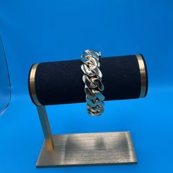 20mm Miami Cuban Link Silver Plated Bracelet 18k & 14k Crab Old School Regular Lock