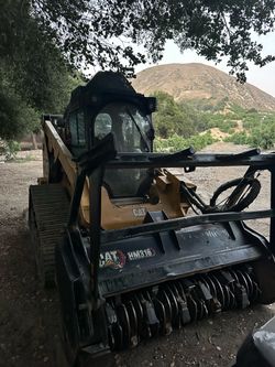 Tree mulching machine skid steer heavy brush cutter
