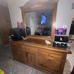 Dresser with mirror