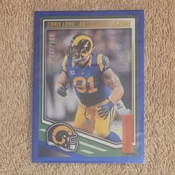 2025 SCORE #208 CHRIS LONG DOTS BLUE /399 NFL FOOTBALL CARD DE ST. LOUIS RAMS