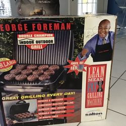 George Foreman Deluxe Jumbo Size Indoor/Outdoor Grill With Stand, Non Stick New In Box 📦 