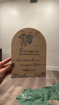 Onesie Decorating Sign