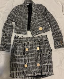 Fashion Nova Cardi B Two Piece Skirt Suit Size Small 
