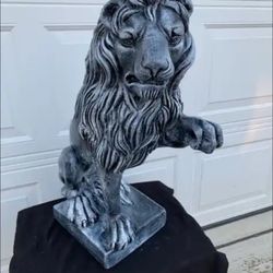 Paw Up Lion Statue
