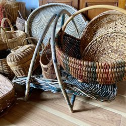 Vintage Baskets, Clothing, Furniture And Home Decor 