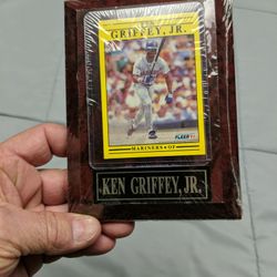 Ken Griffey Jr Baseball Card On Plaque