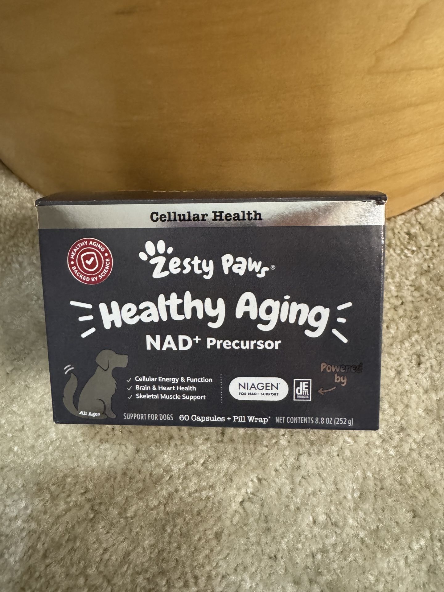 Zesty Paws Healthy Aging NAD Precursor Brain Heart Muscle Dog 
