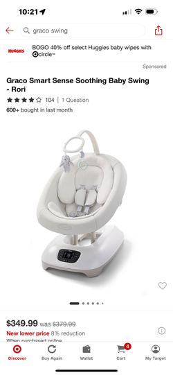 Graco Smart Sense Soothing Baby Swing