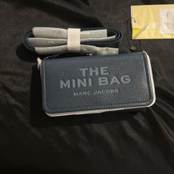 Marc Jacobs The Leather Mini Crossbody Bag - Blue Sea