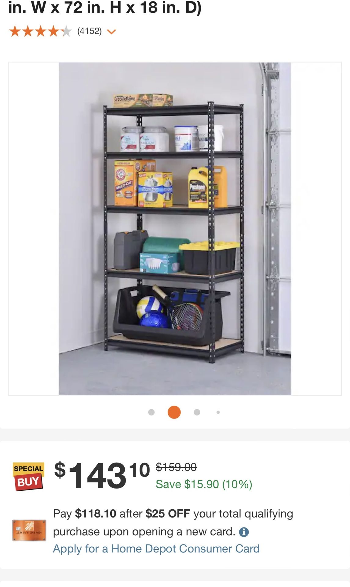 Heavy Duty Steel Garage Shelf