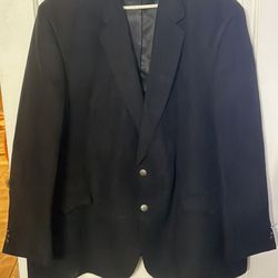 Black,Harmony Western Wear Double Yoke, Sport Coat, Size 54R
