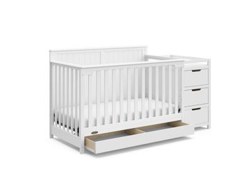 5 in 1 convertible crib with changing table and drawers
