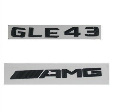 Gloss Black GLE 43 AMG Rear Trunk Letter Badge For Mercedes-Benz