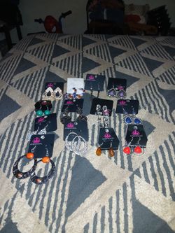 13 earrings  for $65 each earrings  is $5 each