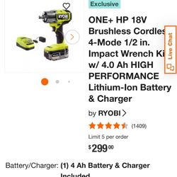 RYOBI Impact And Battery 