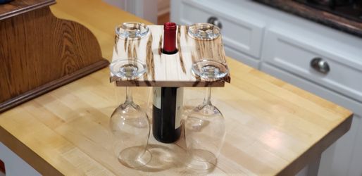 Handmade wine and spirit bottle and glass rack