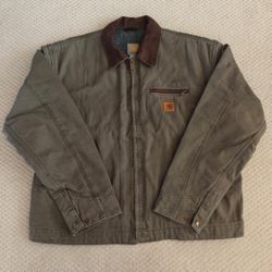 Grail Carhartt Detroit jacket Moss Green Size Medium    