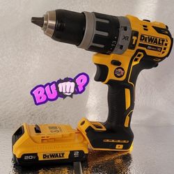 DEWALT 20-Volt MAX XR Cordless Brushless 1/2 in. Hammer Drill/Driver with 20v 2.0Ah Battery (**NEW**)