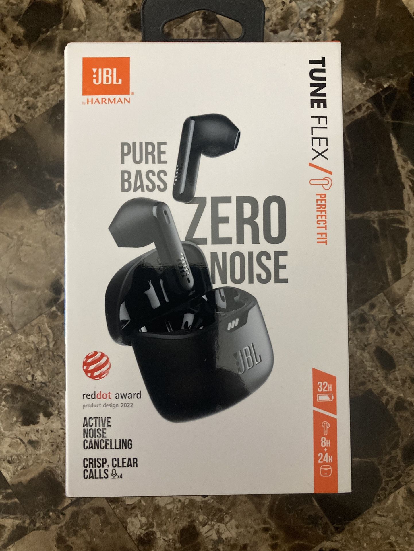 JBL Tune Flex Active Noise Canceling Wireless Black Earbuds For Sale!